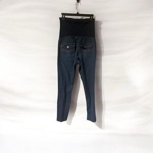 Dark Blue Skinny Maternity Jeans with Navy Support Panel